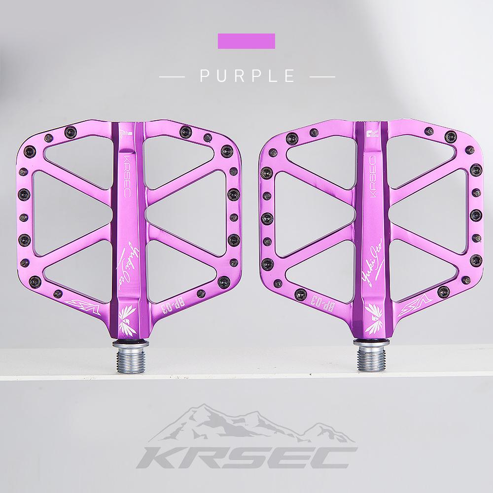 KRSEC VS Bicycle Pedal Aluminum alloy Ultralight Seal 3 Bearing MTB Bicycle Pedals Accessories Mountain Road Bike Bearing Pedal
