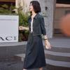 Women's Stylish Spring 2025 Two-Piece Set: Short Jacket & Midi Skirt LU8927