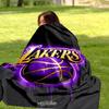 Lakers Basketball Team Flannel Fleece Blanket Cozy Warm Throw Blanket For Couch Bed Travel All Season Use
