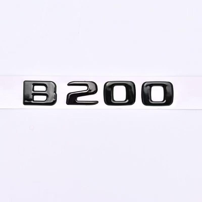 Gloss Black Rear Trunk Emblem Badge For Mercedes-O2 B180 B200 B220 B260 3D Logo Sticker Replacement Car Styling Accessories YT3