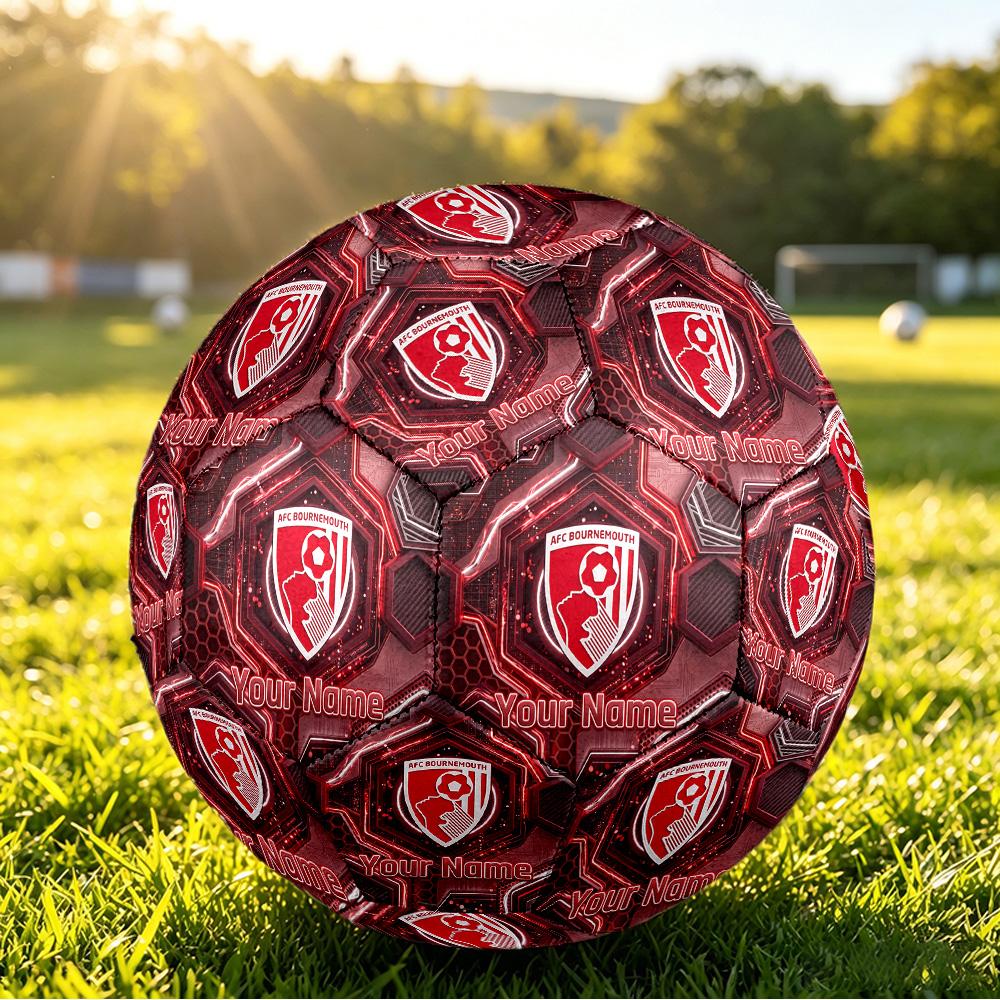 Personalized Size 5 Football Bournemouth Football Pattern Outdoor Game Sports Ball Gift