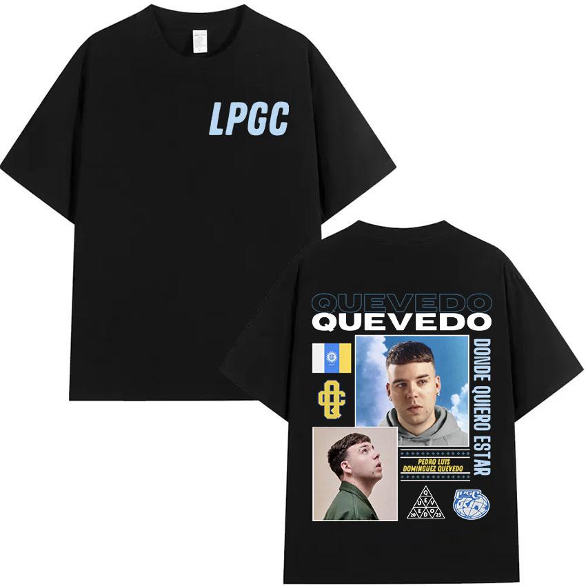 2025 Summer Rapper QUEVEDO Tour 2024 Graphic Mens High Quality Leisure Tshirts Man Retro 100 Pure Cotton Printed Tshirt