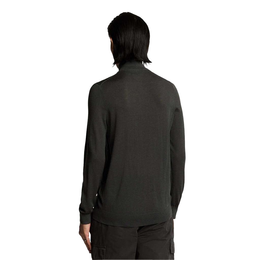 Lyle & Scott Mens Eagle Merino Tonal Quarter Zip Jumper