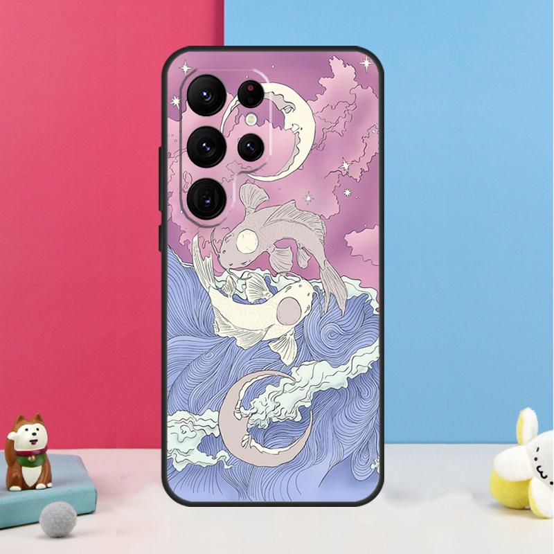 Чехол с изображением рыбы кои Инь-Ян для Samsung Galaxy S26 S25 Ultra S20 S21 S22 S23 S24 Plus S10 S25 FE Задняя крышка