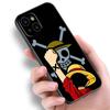 Anime One Piece Luffy Phone Case For Apple iPhone 12 13 Mini 11 14 15 Pro Max 7 8 Plus X XR XS SE 2020 2022 Black Silicone Case