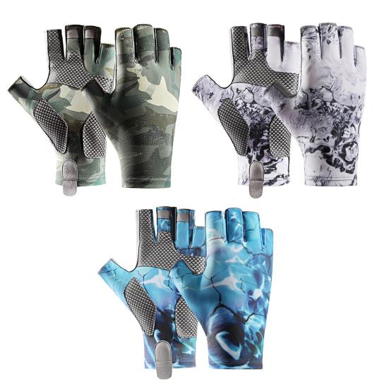 1 пара солнцезащитных перчаток UPF 50+, перчатки для рыбалки без пальцев, защита от УФ-лучей, дышащие водонепроницаемые перчатки для рыбалки, мужские/женские перчатки для каякинга, пешего туризма