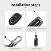 Key Fob Cover Case, Keychain, Metal Shell Cover Compatible For BMW 1 3 4 5 6 7 Series X3 X4 M5 M6 GT3 GT5 (Gunmetal-Carbon Fiber)