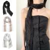 Black White Pink Photo-Ready Shawl Dots Headband Trendy Lace Scarf  Photo Props