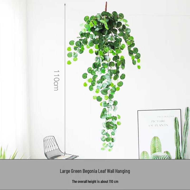 Home Kindergarten Green Plant Wall Decor: Hanging Ivy Leaf Vines and Wreath Decorations