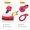 Red Recovery Tow Snatch Ring Pulley Strap Soft Shackle Winch Rope Block Off Road