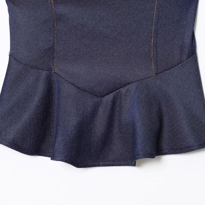 Araltay New Arrival Fashion Style Women's Clothing Fashion All-Match Minimalist Twill Ruffled Spaghetti Straps Tops 0858263