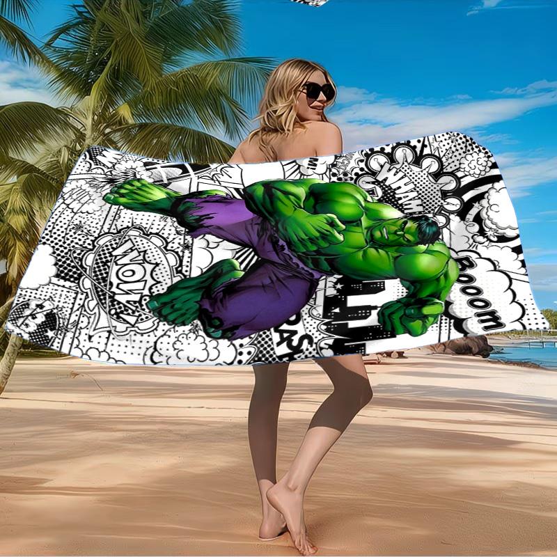 Hero Power Breaks Through Beach Towel Microfiber Beach Towel, Lightweight and Quick-Dry, for Summer Travel, Swimming Pool Fan Birthday Gift