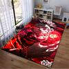 Dark Fantasy Warrior with Red Aura Rug Non-slip rug suitable for living room and bedroom sofas