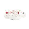 Crocs Classic Platform Clog Classic Clog Cherry Love Soft Classic Versatile Gift Box Model Clogs for Men and Women White