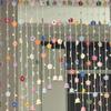 9pcs Colorful Flowers Artificial Flower Curtain Hanging Room Decorative Curtain  Bedroom Decoration