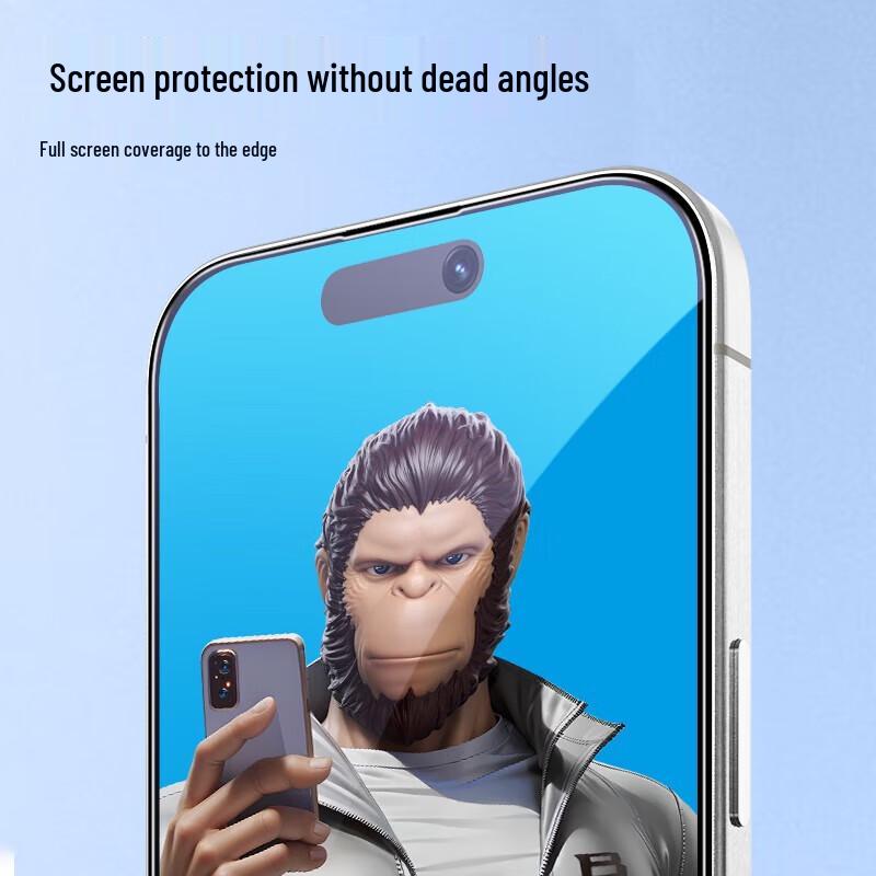 Mr. Blue Gorilla Tempered Glass Screen Protector for iPhone 16 Pro