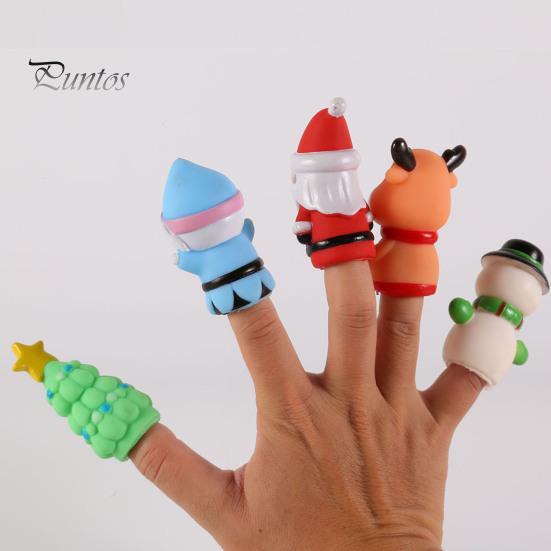 5 шт./компл. рождественские пальчиковые куклы силиконовые лось Санта-Клаус снеговик рождественская елка персонажи игрушки ролевые игры рассказывание историй обучающие пальчиковые куклы игрушки