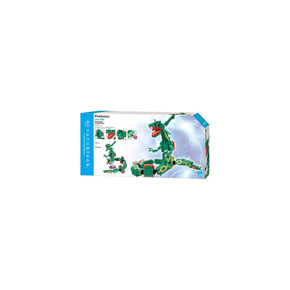 Kawada Nano Block Набор для сборки Покемон Рейкваза Экстрим DX, 150 деталей