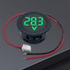 DC 4-100V DC Digital Voltmeter Head Reverse Connection Protection LED Digital Display Round Voltmeter Head Small Volt Test Tool