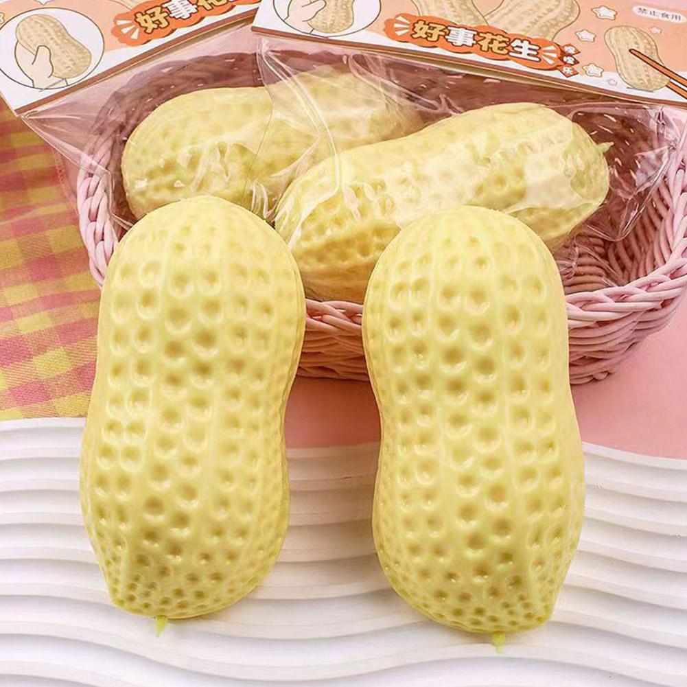 Peanut Stress Sphere Plush Press Plaything Asmr Sensory Squishy Fidget Toy Anti-Stress Gift For Kids Adults Anxiety Relief