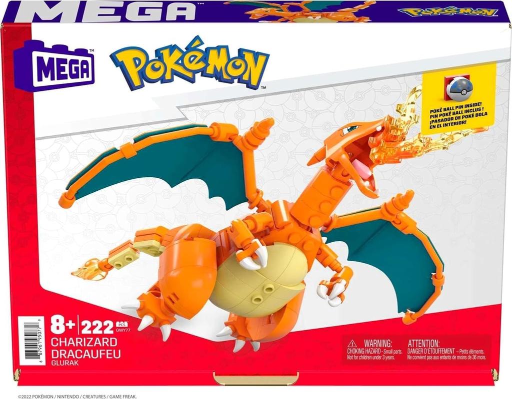 MEGA CONSTRUX Pokemon Charizard 8 and GWY77 [222 Pieces] [Ages Up]