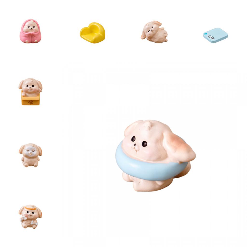 Милый набор фигурок собак в закрытых коробках, идеально подходящий для украшения автомобиля и мини-садовых украшений.