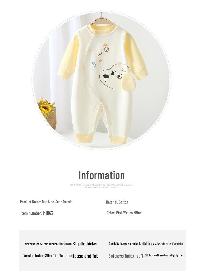 Pure Cotton Baby Romper - Newborn Spring/Autumn Jumpsuit Pajamas, Four Seasons Style