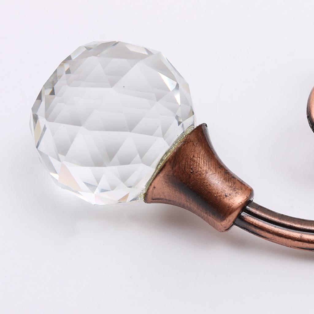 2 шт. Металлический хрустальный держатель для штор настенные подхваты крючки пряжка ручка крючок держатель зажим для штор украшение для комнаты дома