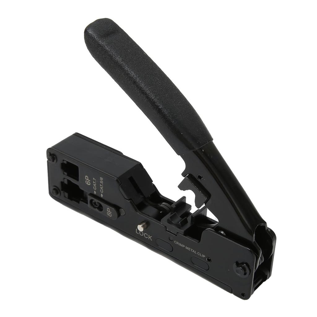RJ45 Crimp Tool Adjustable Crimping Mode Safety Lock Ethernet Crimping Tool with Skid Resistance