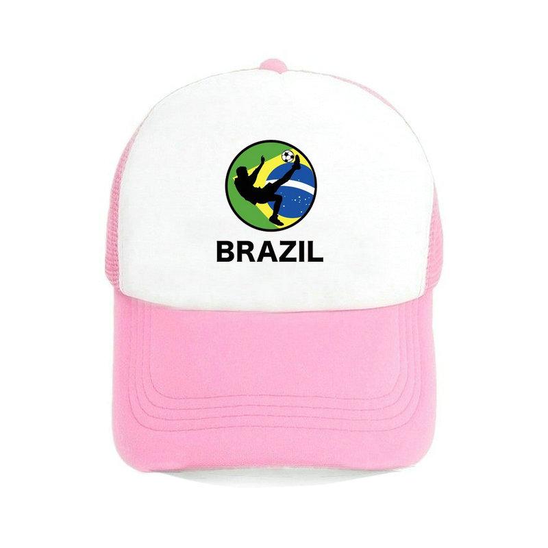 Men Women Football Brazil Team Snapback Cap 2018 Brazil Fan Soccer Sports Cap Yellow Green Brazil National Parrot Flag Hat YY456