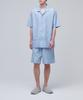 Хлопковый полупижамный комплект Tencel [Голубая полоска]