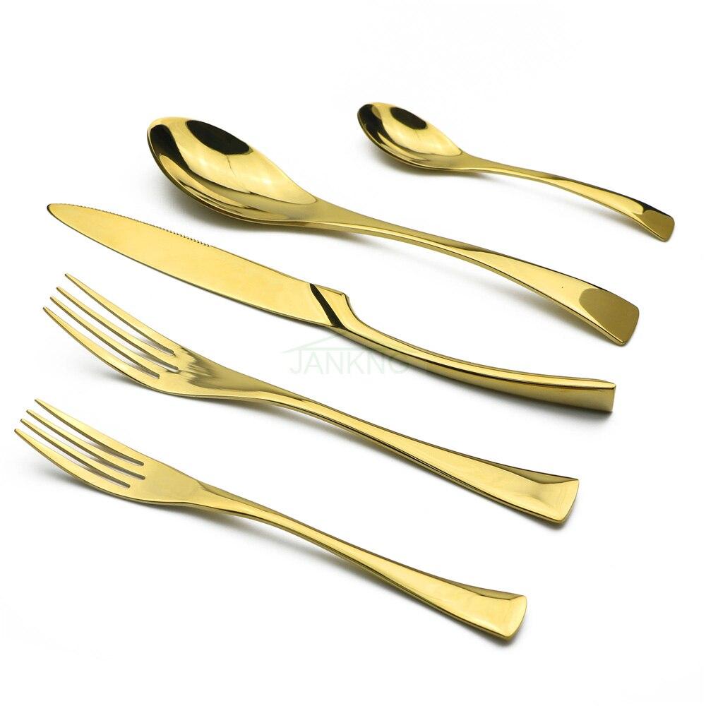 5 шт. посуда, набор посуды из нержавеющей стали 304, ежедневное использование, ужин, свадебные столовые приборы, нож, ложка, десертная вилка, чайная ложка