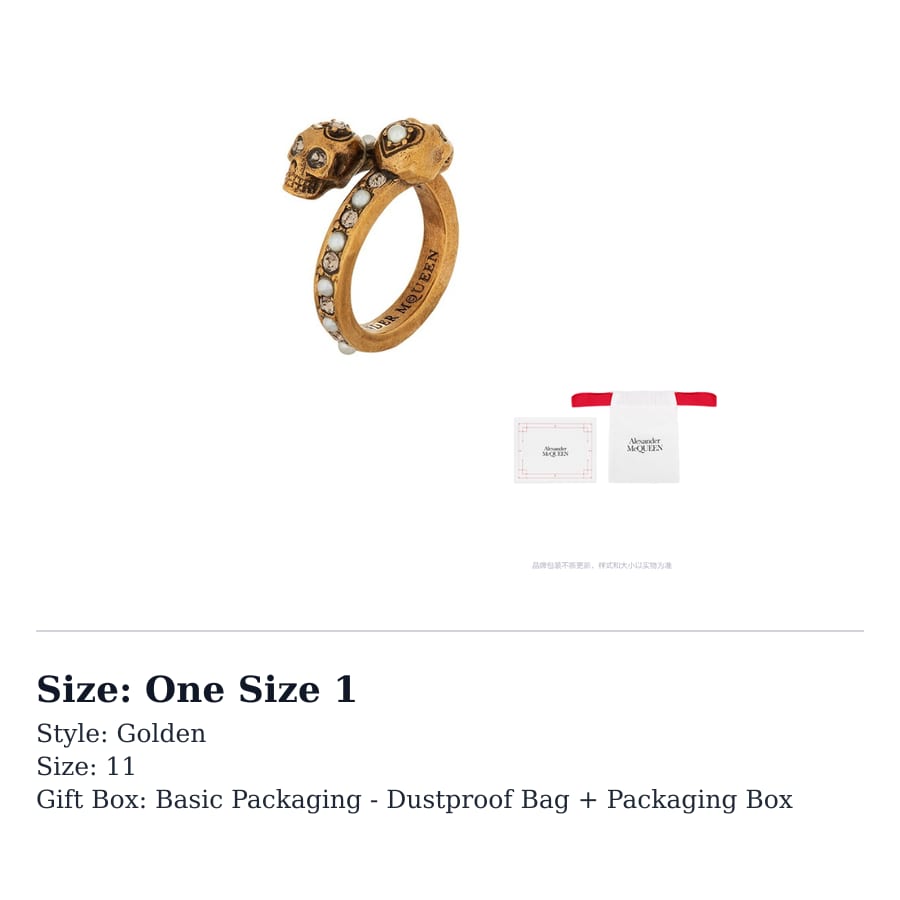 Alexander Mcqueen Кольцо с обвитым черепом 553657-J160T-7124