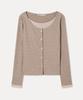 MIXXO Многослойная футболка с длинным рукавом в стиле пуговиц_Miwlwg401A Miwhwg57Qa
