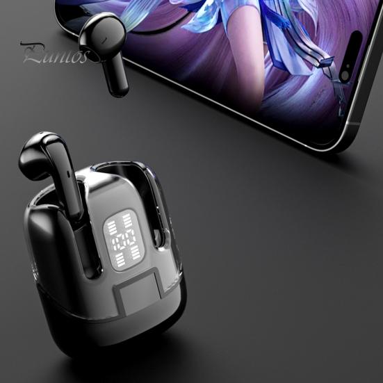 Беспроводные наушники с поддержкой Bluetooth, светодиодный дисплей, стереозвук, шумоподавление, водонепроницаемые наушники-вкладыши, гарнитура с сенсорным управлением