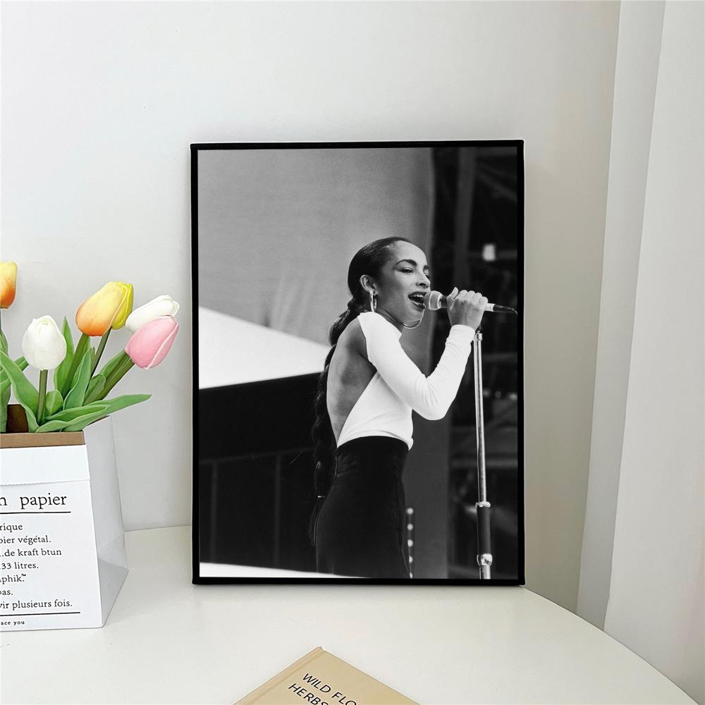 1 шт. Band Sade A-Adu Певица Самоклеящийся Художественный Постер Водонепроницаемая Бумажная Наклейка Кофейня Бар Комната Настенный Декор