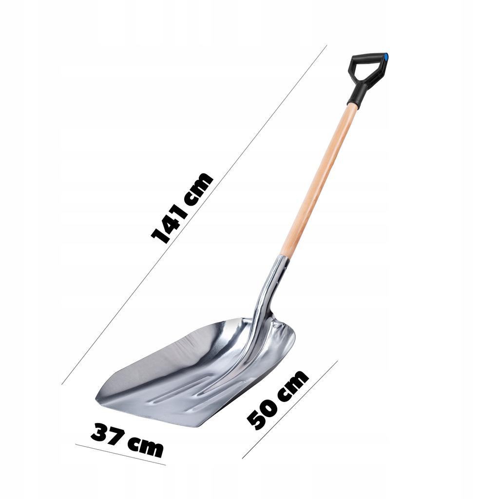 KADAX Łopata Do Śniegu Odśnieżania Ziarna Piasku Popiołu Aluminiowa mocna