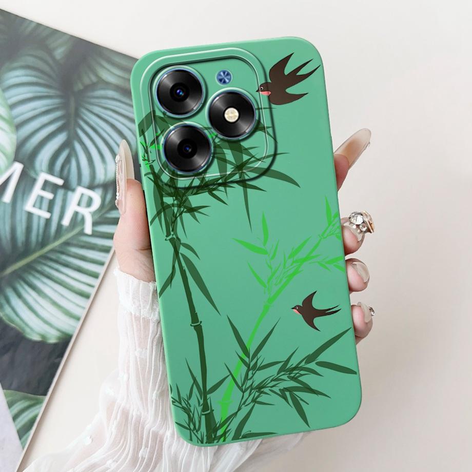 Чехол для Tecno Spark Go 2024 Tecno Spark 20c 20 Pop 8 Funda Эстетичный Мультяшный Панда Кролик Защита Камеры Матовый Мягкий Чехол