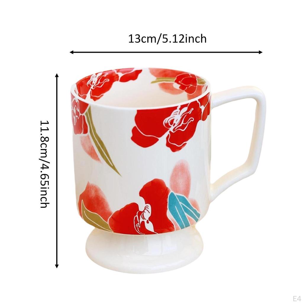 Керамическая кофейная кружка, керамическая цветочная чашка для чая, чашка для молока, кофе, эспрессо,
