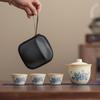 Ru Kiln Ceramic Kung Fu Tea Set Gift Box