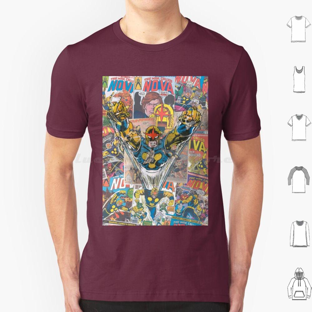 Vintage Comic Nova T Shirt Cotton Men Women DIY Print Vintage Comic Nova Superhero