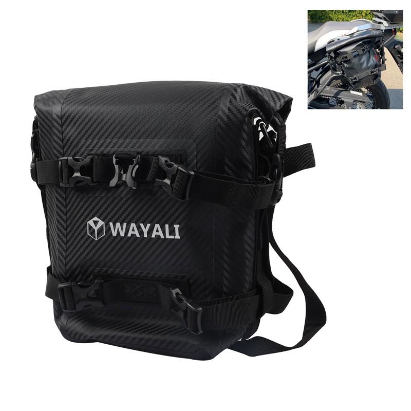 Motorcycle Side Mount Waterproof Bag Off-Road Touring Scratch-Resistant Riding Gear Storage Pouch Universal Fit