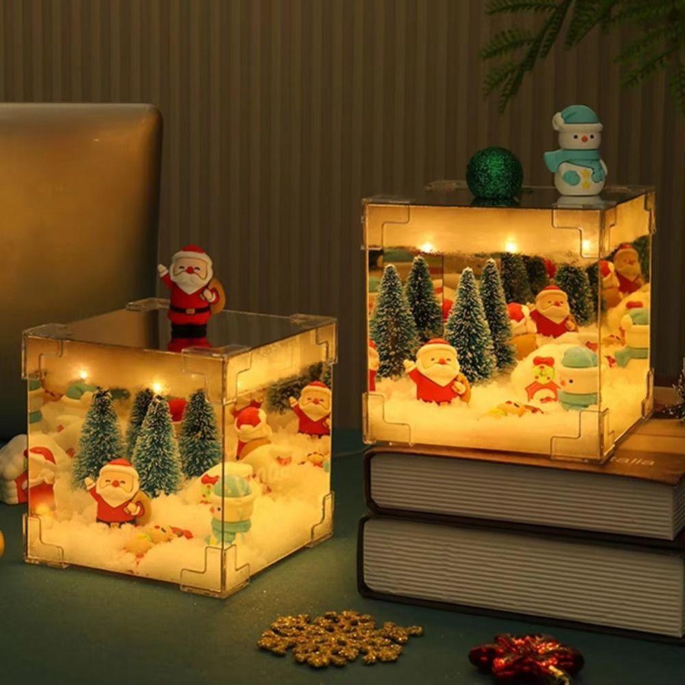 Акриловая Хэллоуинская настольная лампа USB LED Декоративный ночник 2024 Зеркальный свет Подарки на день рождения