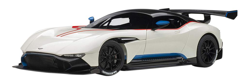 AUTOart 1/18 Scale Aston Martin Vulcan Metallic White with Blue & Red Stripes (Finished Product)