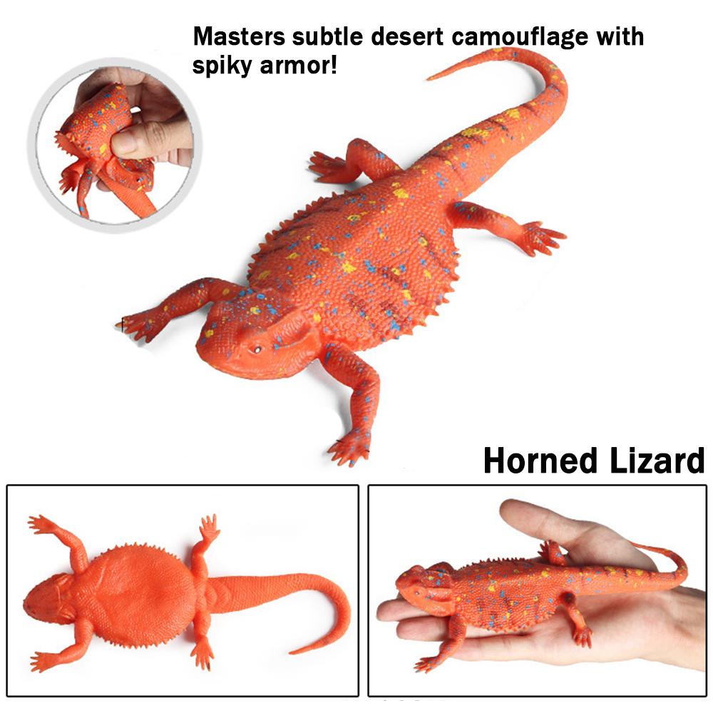 Реалистичная ящерица из ТПР, Высококачественная, Мягкая, Прочная, Моющаяся, Ультра-детализированный дизайн, Подарок на день рождения, Рождество и в школу