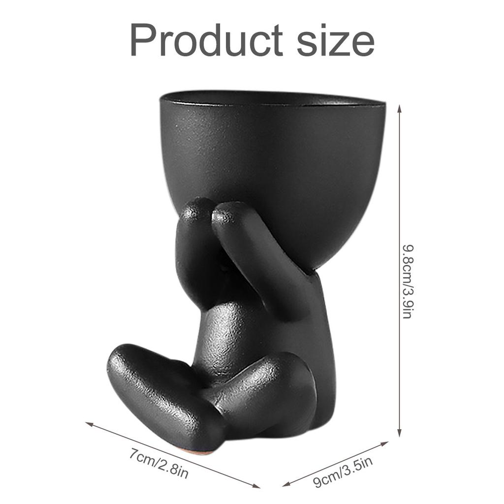 Качающийся горшок для растений с изображением улыбки, качели, цветочные горшки, симпатичные подвесные качели, смоляные качели, компактные подвесные горшки для растений