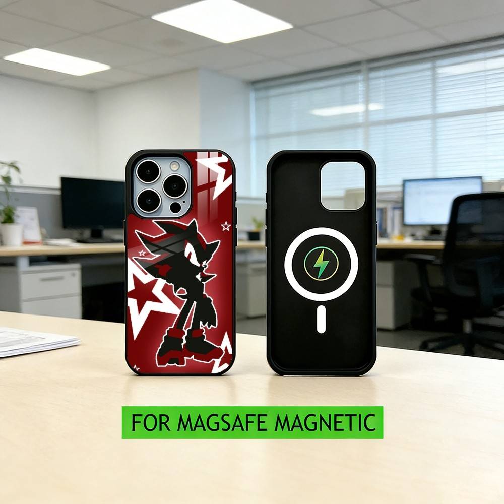 S-Shadow S-Sonic Phone Case For iPhone17,16,15,14,13,12,11 Plus,Pro Magnetic with Magsafe Wireless Charging