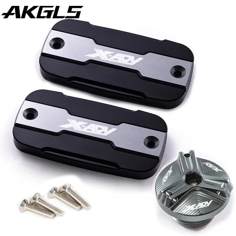 For HONDA XADV 750 X-ADV 750 X ADV 300 750 1000 2017-2022 Motorcycle Front Brake Fluid Tank Cap + Filling Port Cap Accessories