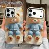 Phone Case: 2D flat suitable for iPhone 18 17 16 15 14 13 Pro film protective case, couple style, light brown bear, Christmas and Halloween gift