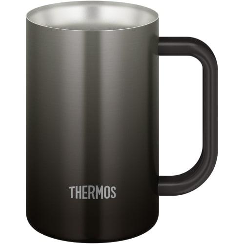 Thermos Vacuum Insulated Mug, 600ml, Black, Dishwasher Safe, Thermos Flask Design, Keeps Beer Hot or Cold, JDK-601C BK